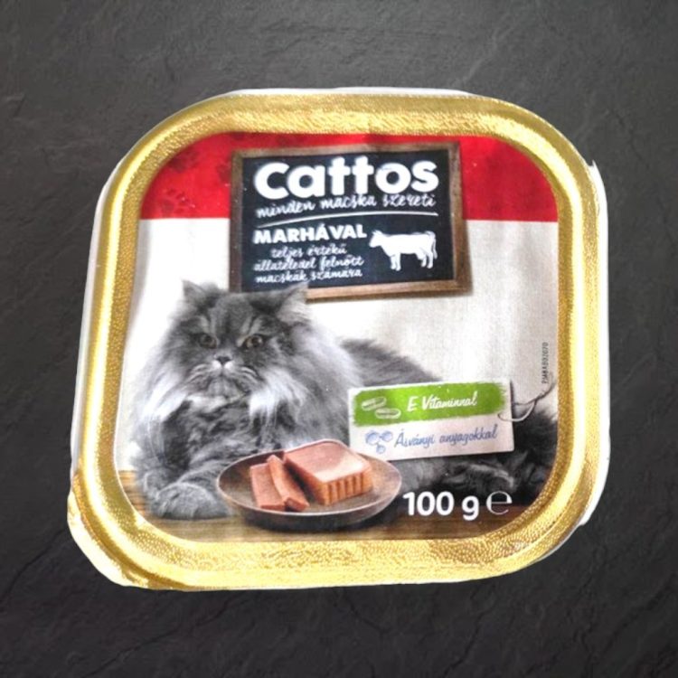 Паштет для котів зі смаком яловичини, 110г, ТМ Cattos, Угорщина