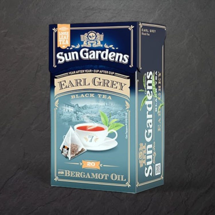 Чай Sun Gardens Earl Grey чорний Із Бергамотом, 20 пірамідок