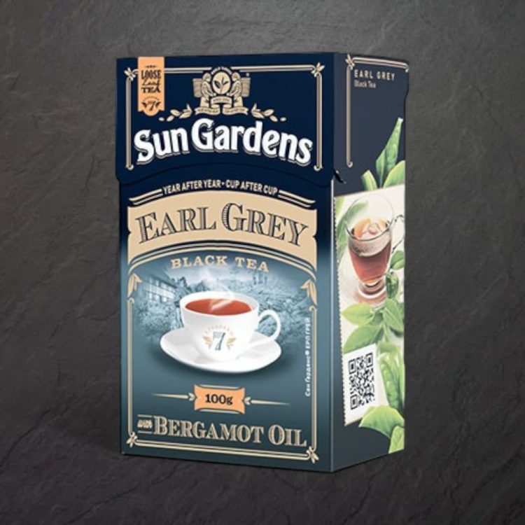 Чай Sun Gardens Earl Grey чорний розсипний Із Бергамотом, 90 Грам