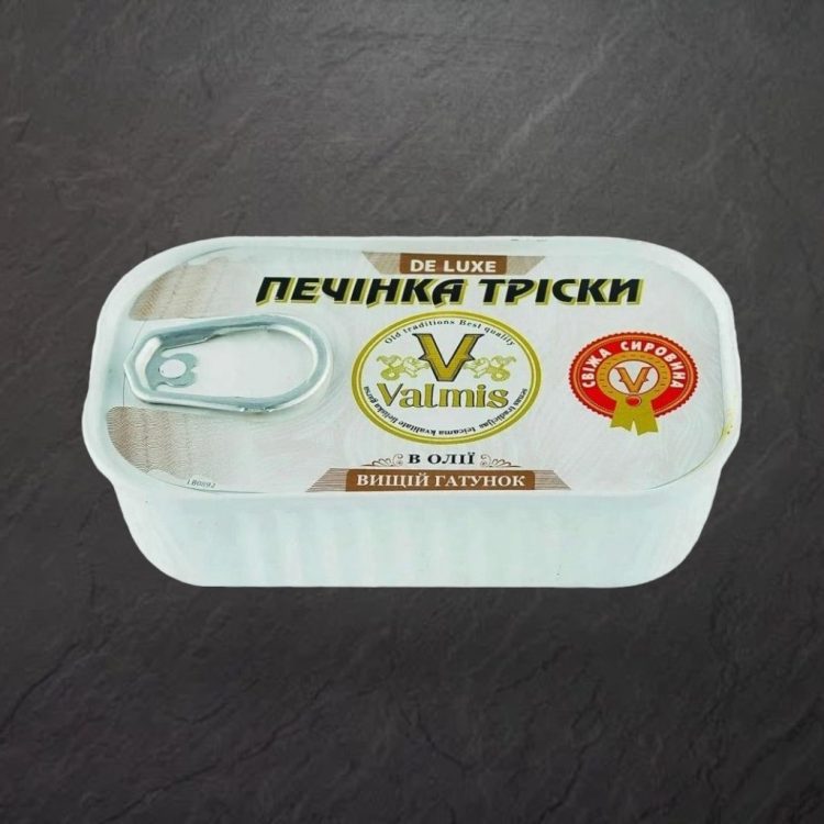 Печінка тріски натуральна, 180г, ТМ Valmis, Латвія