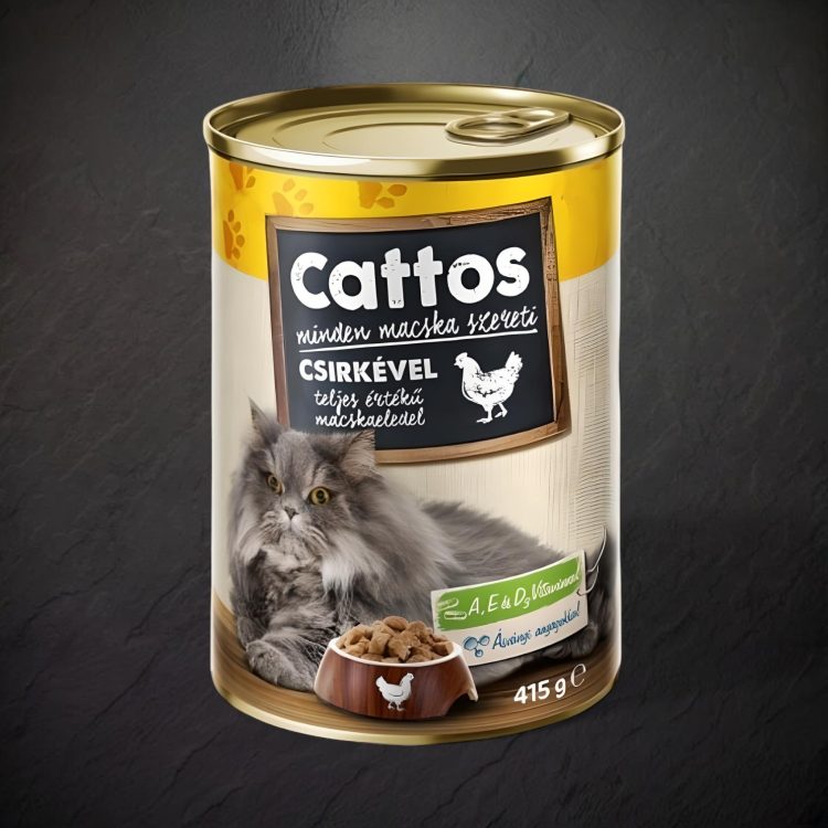 Корм для котів вологий Cattos КУРКА, 415г ж/б