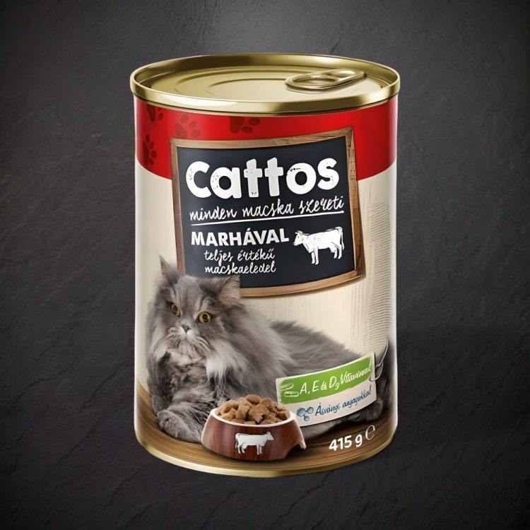 Корм для котів вологий Cattos ЯЛОВИЧИНА, 415г ж/б